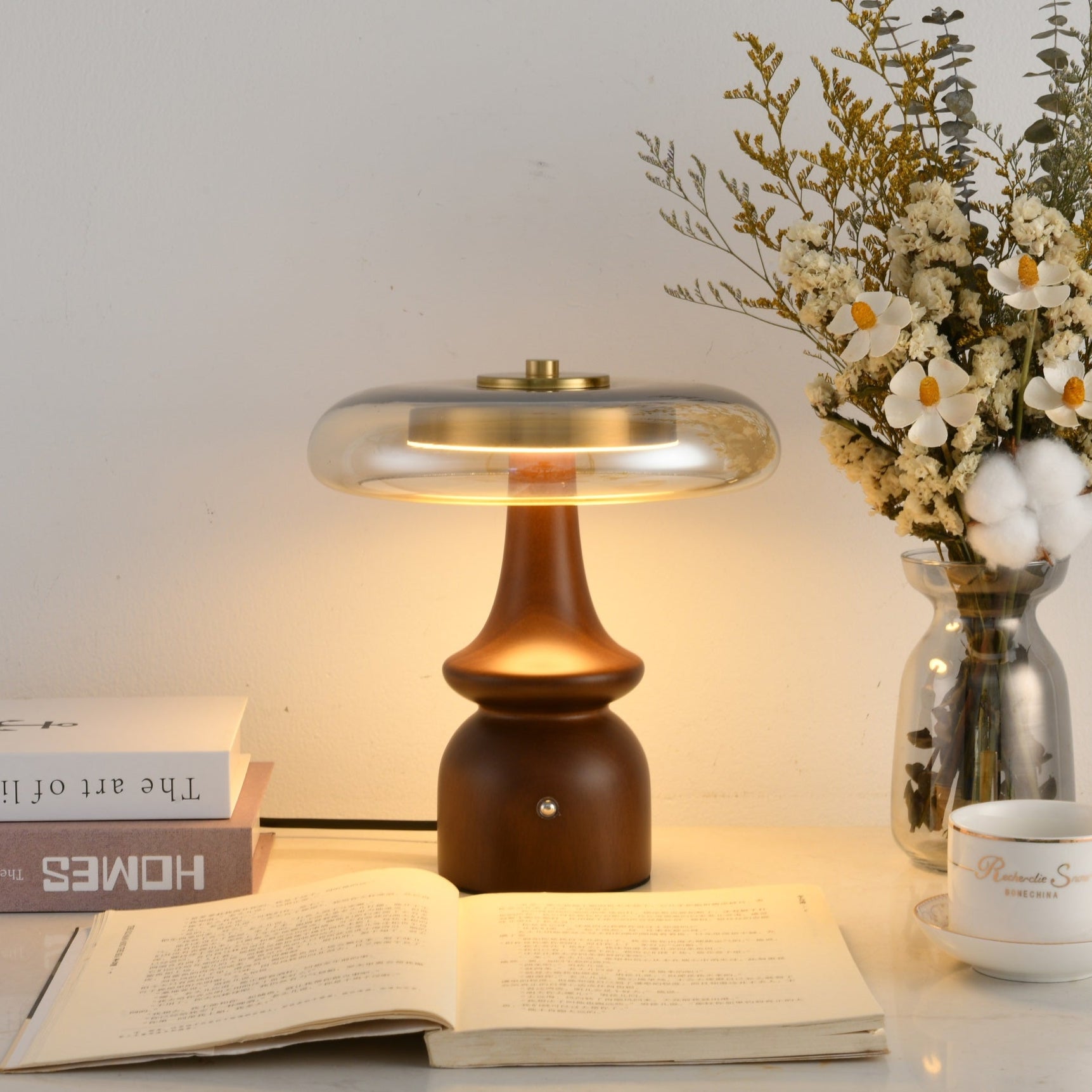 Mushroom Retro Glass Table Lamp - Blowlighting