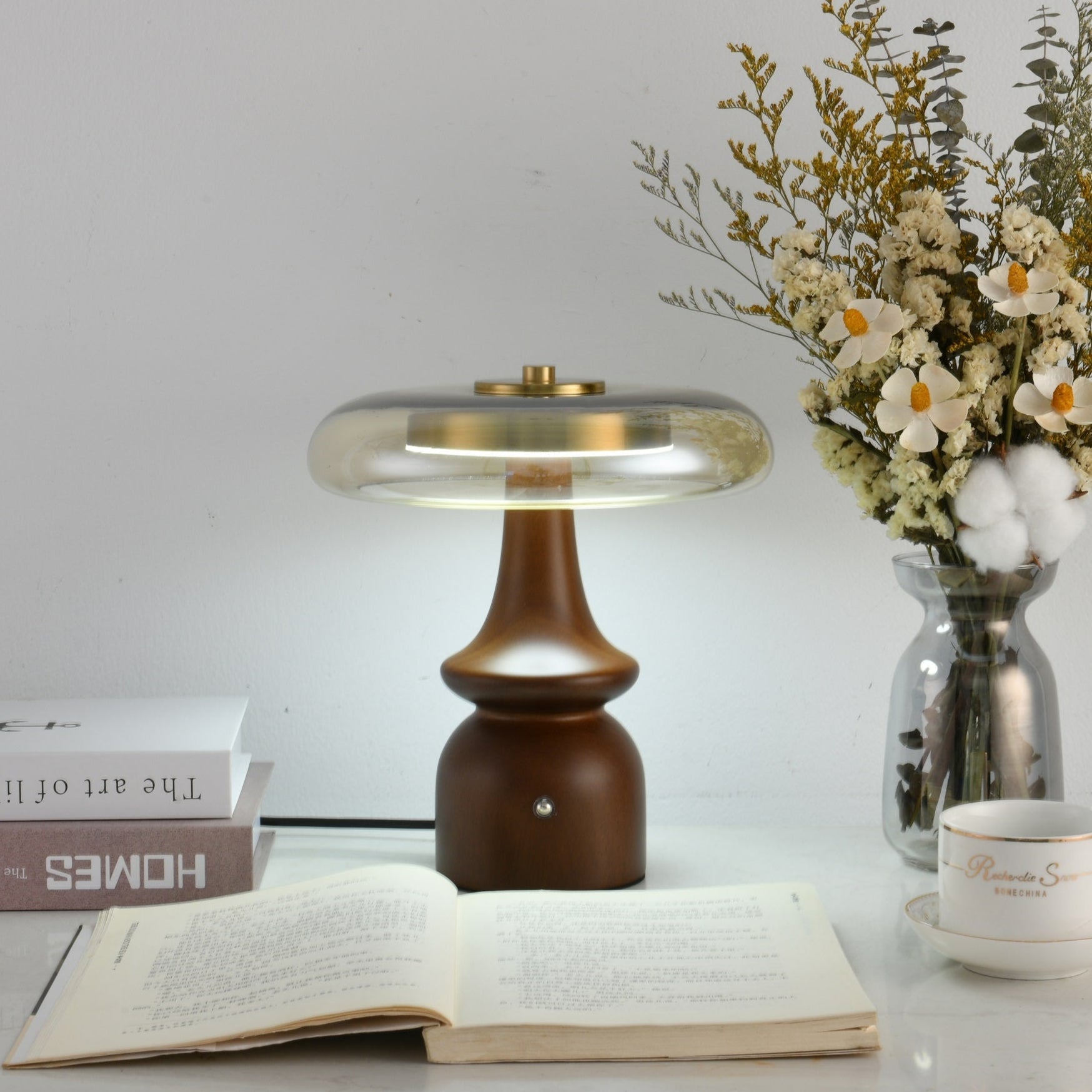 Mushroom Retro Glass Table Lamp - Blowlighting
