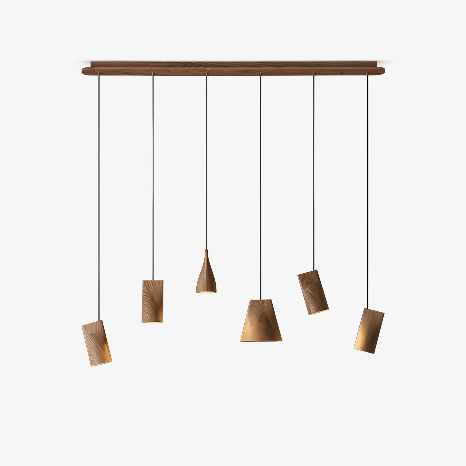 Ivarara Asymmetrical Wood Pendant Light - Blowlighting