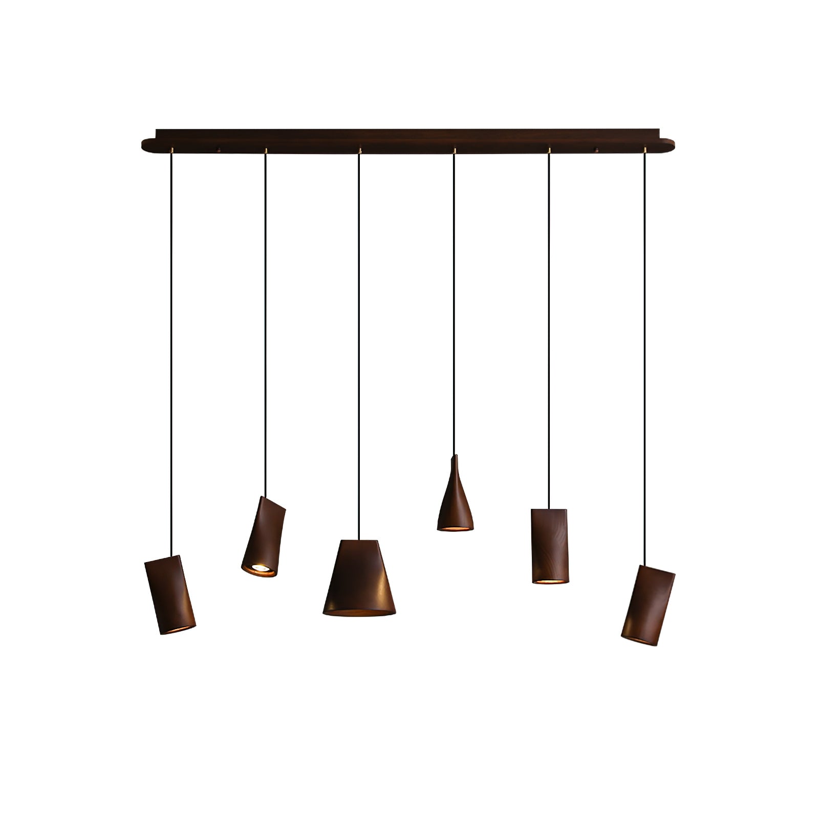 Ivarara Asymmetrical Wood Pendant Light - Blowlighting