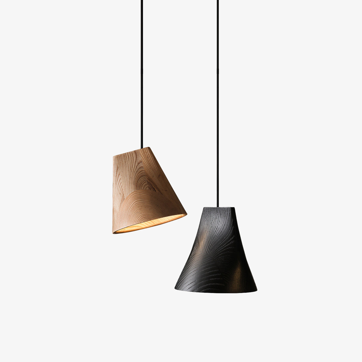 Ivarara Asymmetrical Wood Pendant Light - Blowlighting