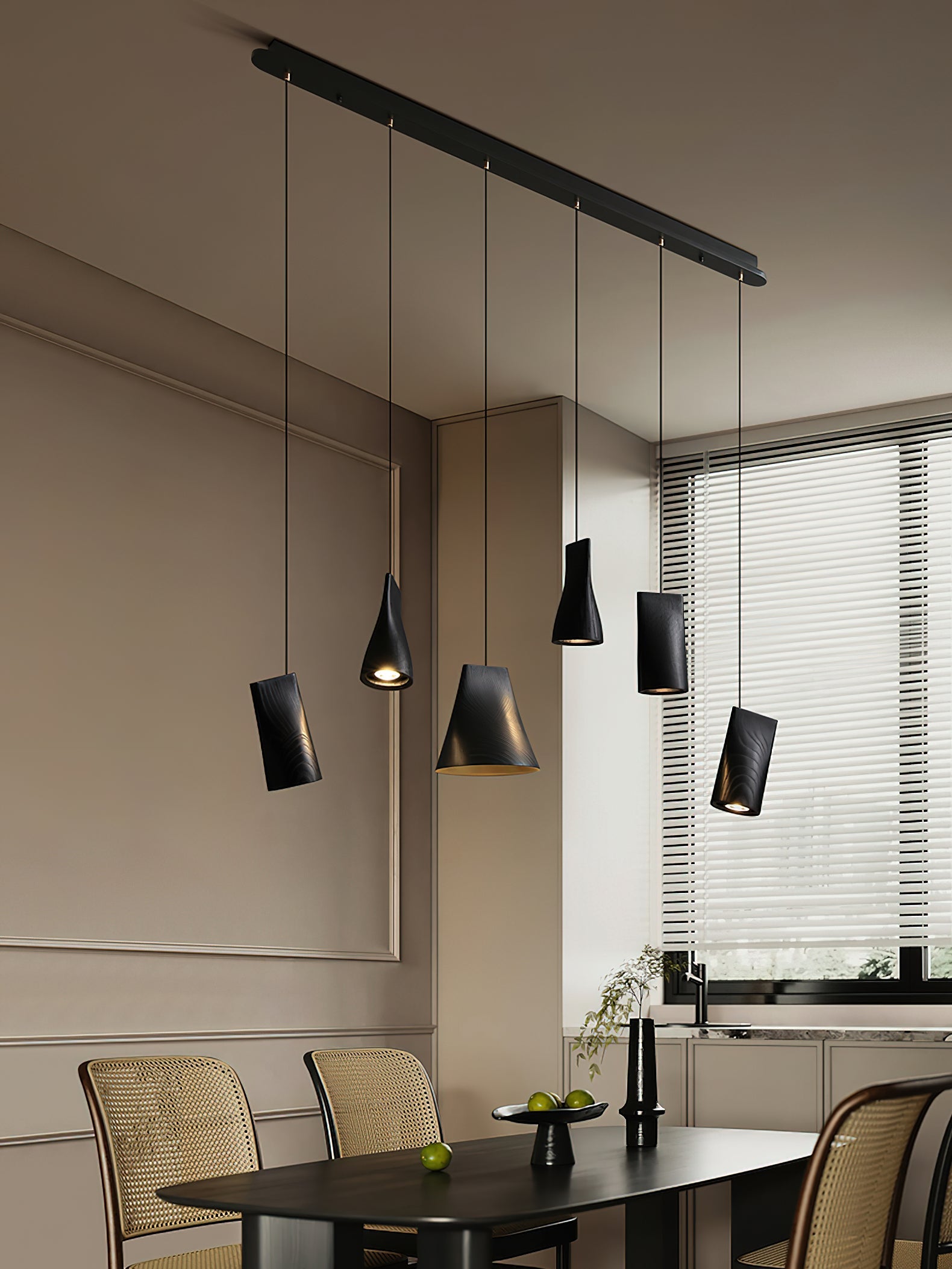 Ivarara Asymmetrical Wood Pendant Light - Blowlighting