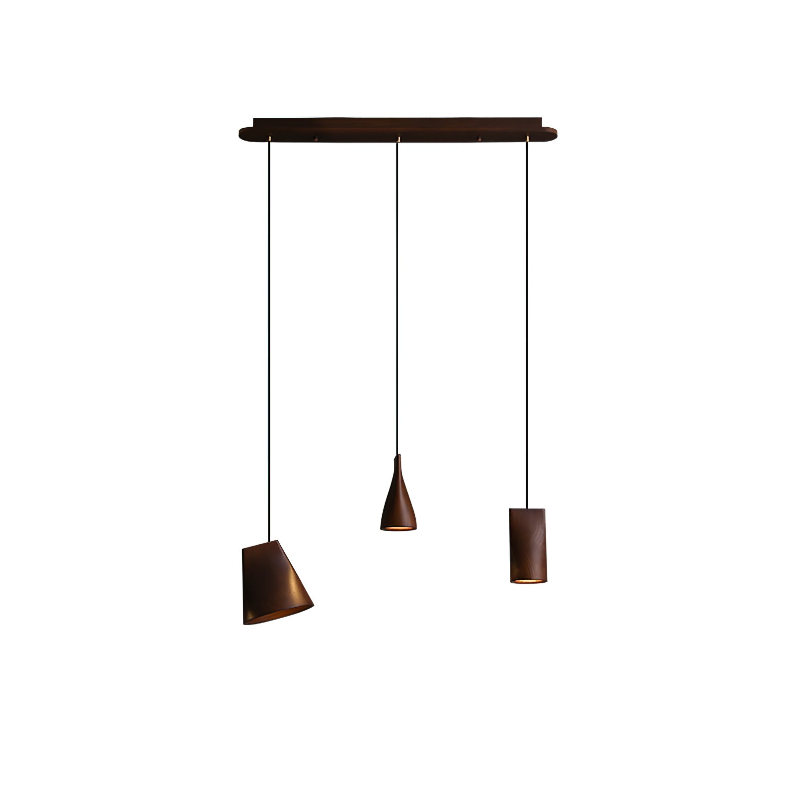 Ivarara Asymmetrical Wood Pendant Light - Blowlighting