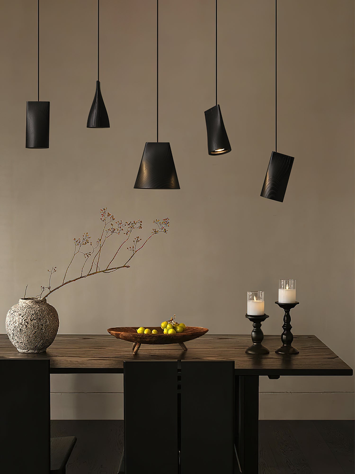 Ivarara Asymmetrical Wood Pendant Light - Blowlighting