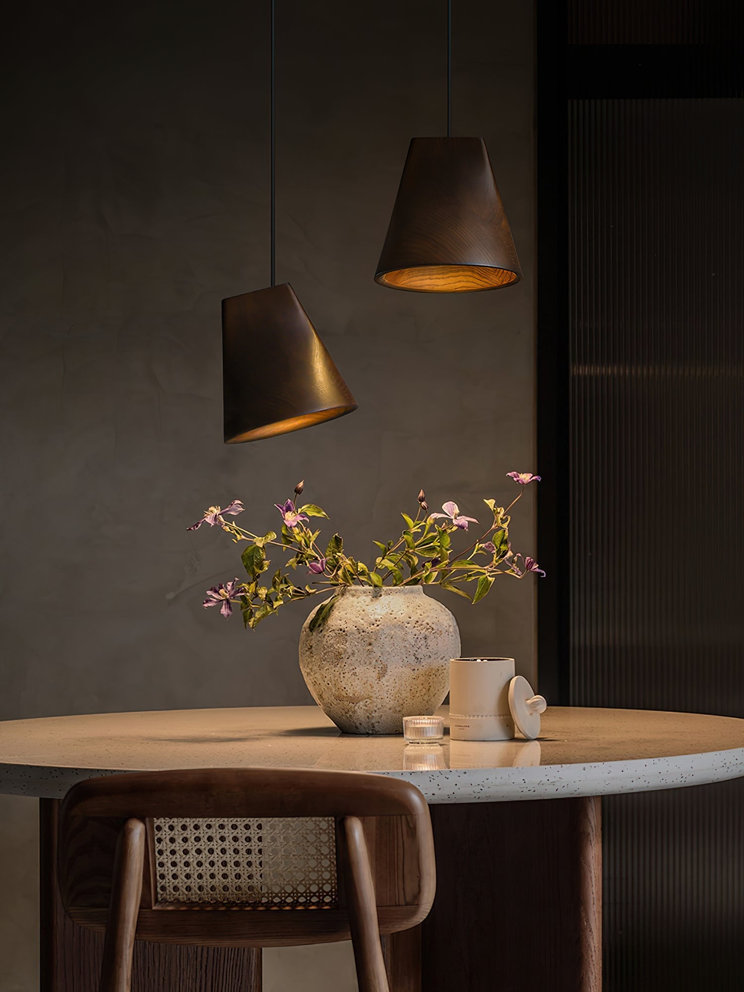 Ivarara Asymmetrical Wood Pendant Light - Blowlighting
