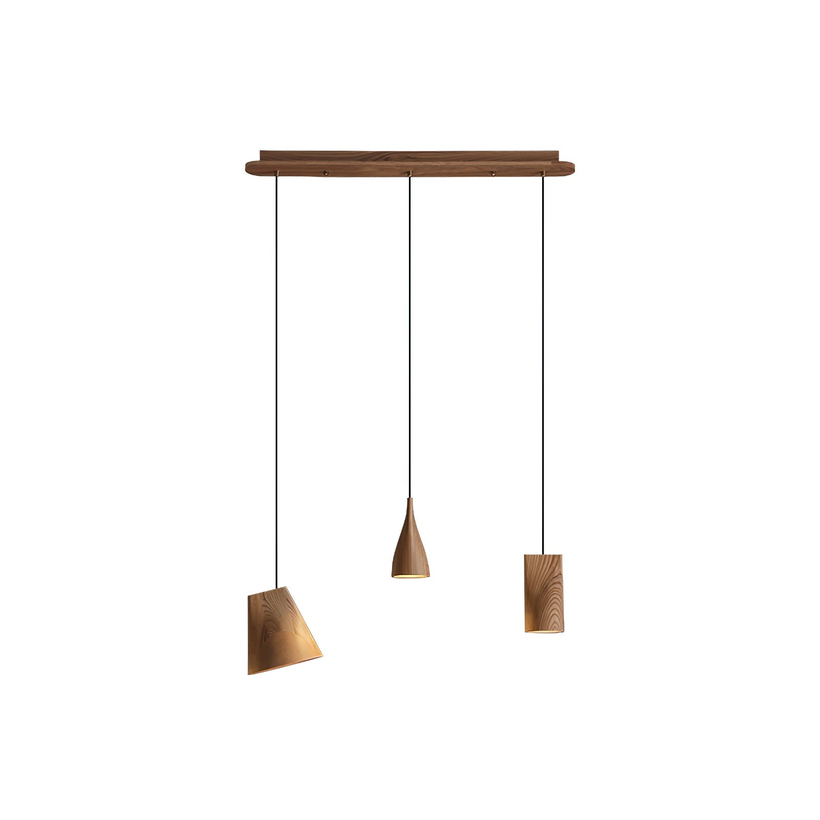 Ivarara Asymmetrical Wood Pendant Light - Blowlighting