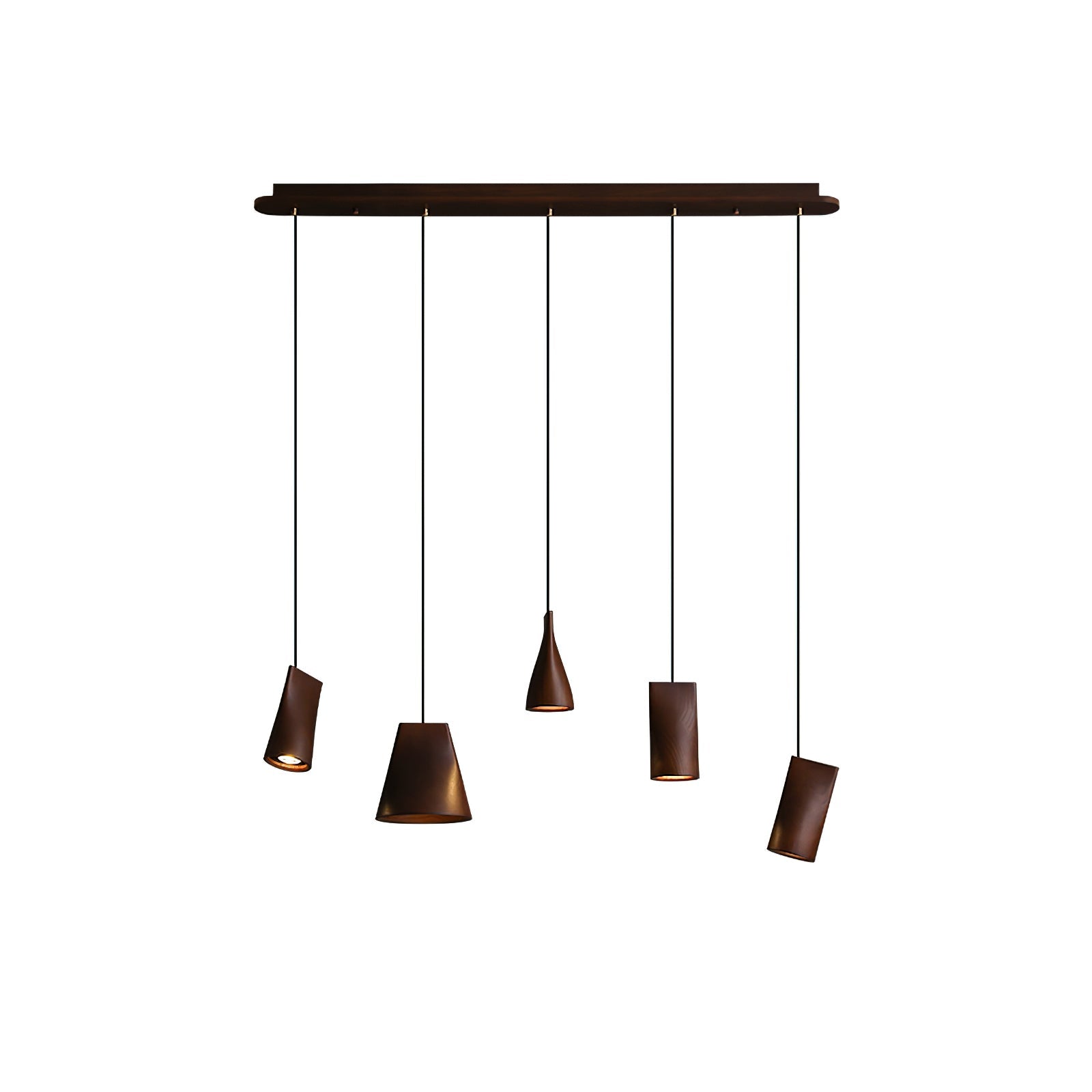 Ivarara Asymmetrical Wood Pendant Light - Blowlighting
