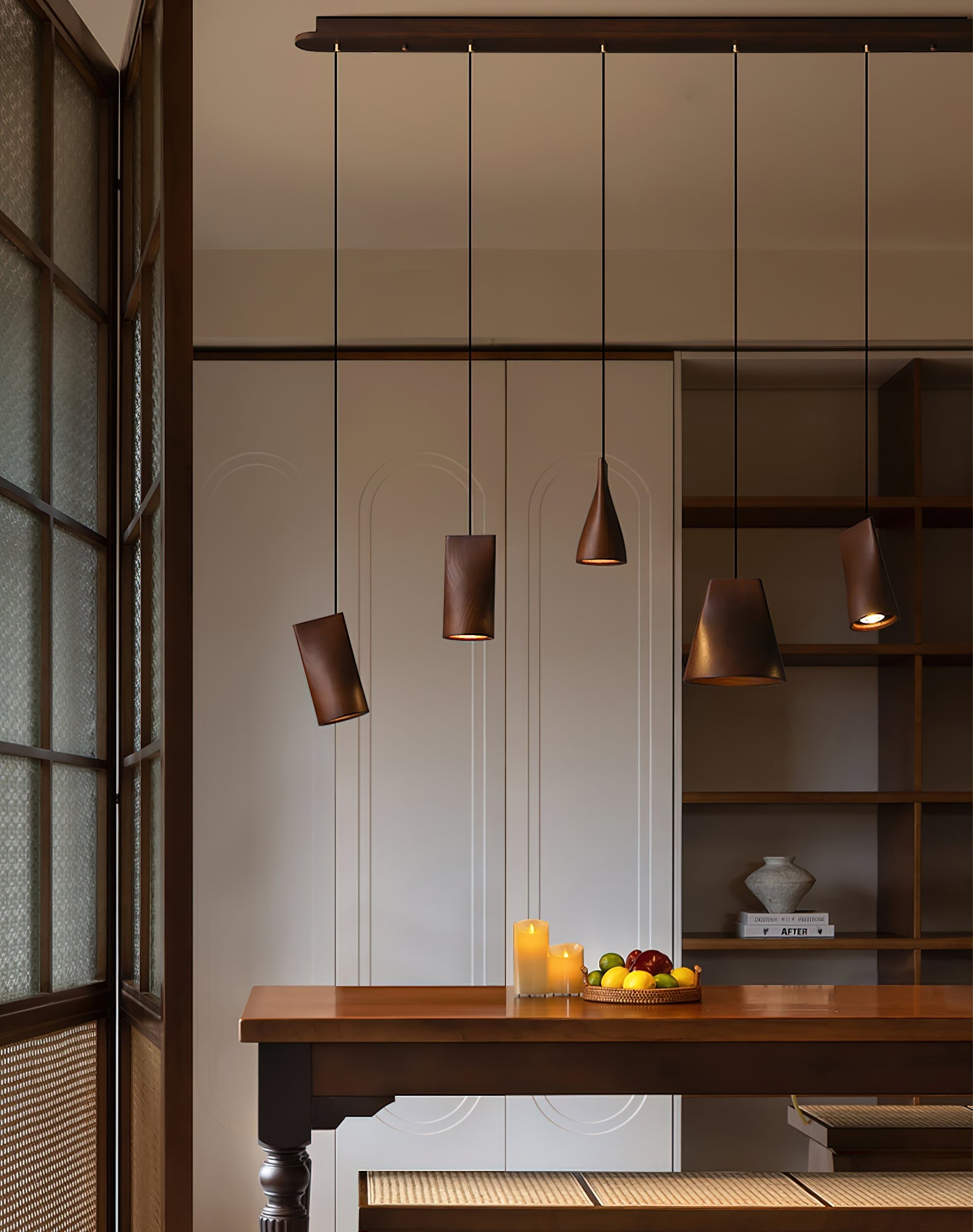 Ivarara Asymmetrical Wood Pendant Light - Blowlighting
