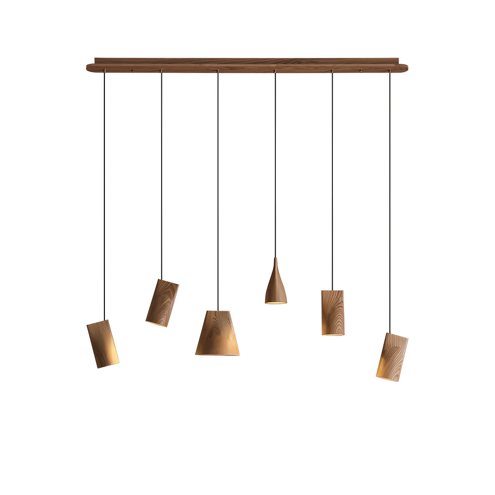 Ivarara Asymmetrical Wood Pendant Light - Blowlighting