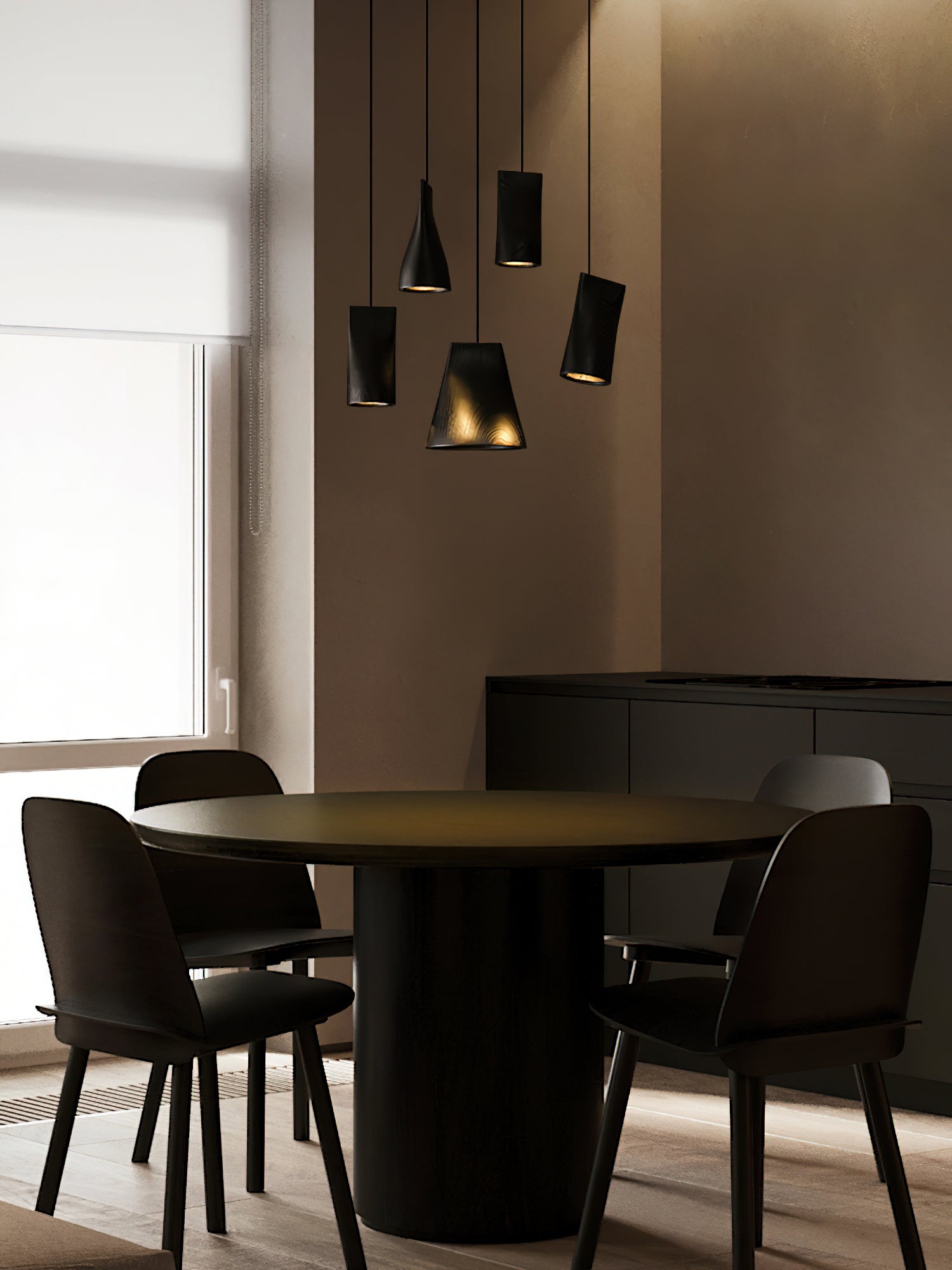 Ivarara Asymmetrical Wood Pendant Light - Blowlighting