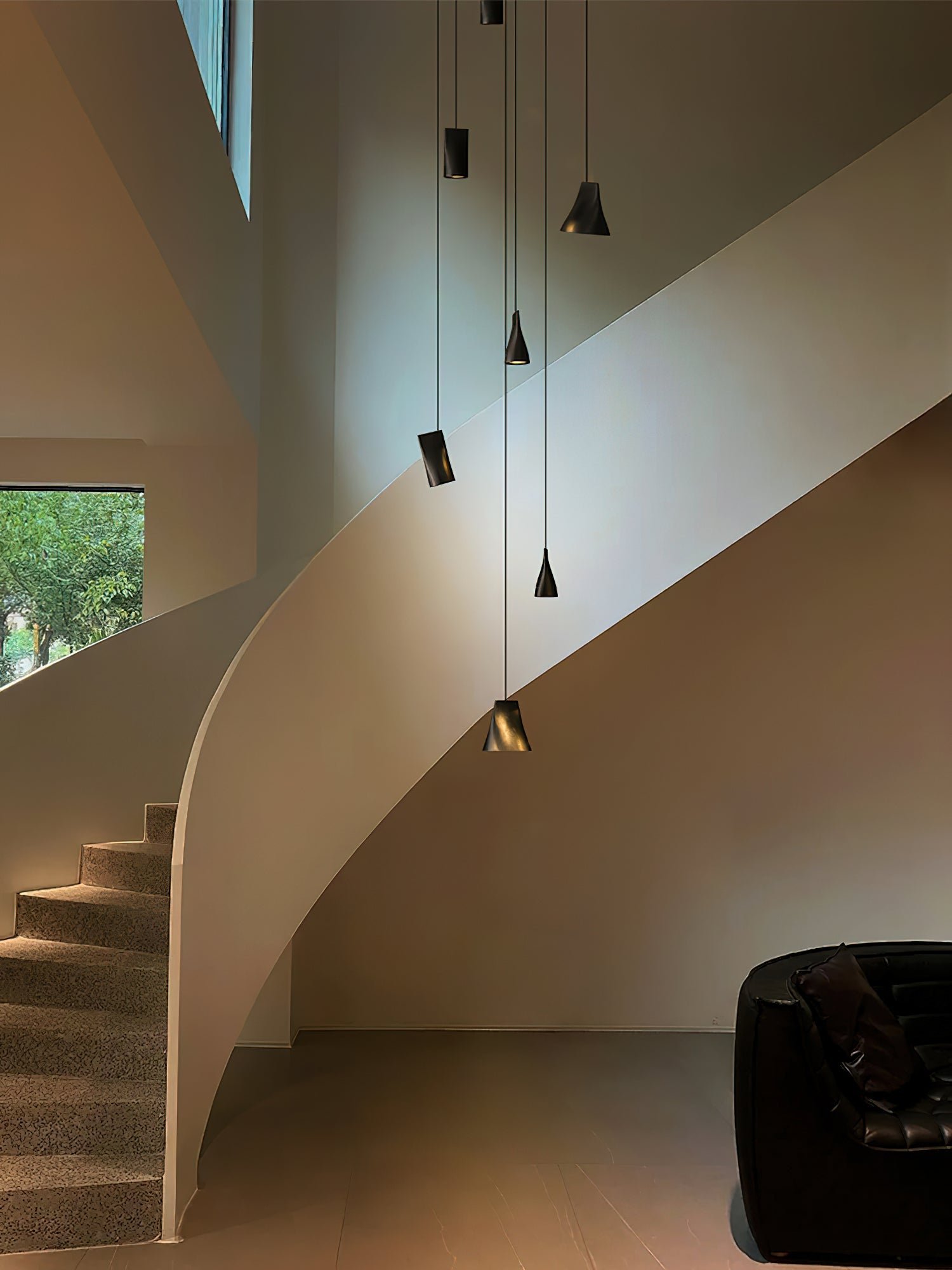Ivarara Asymmetrical Wood Pendant Light - Blowlighting