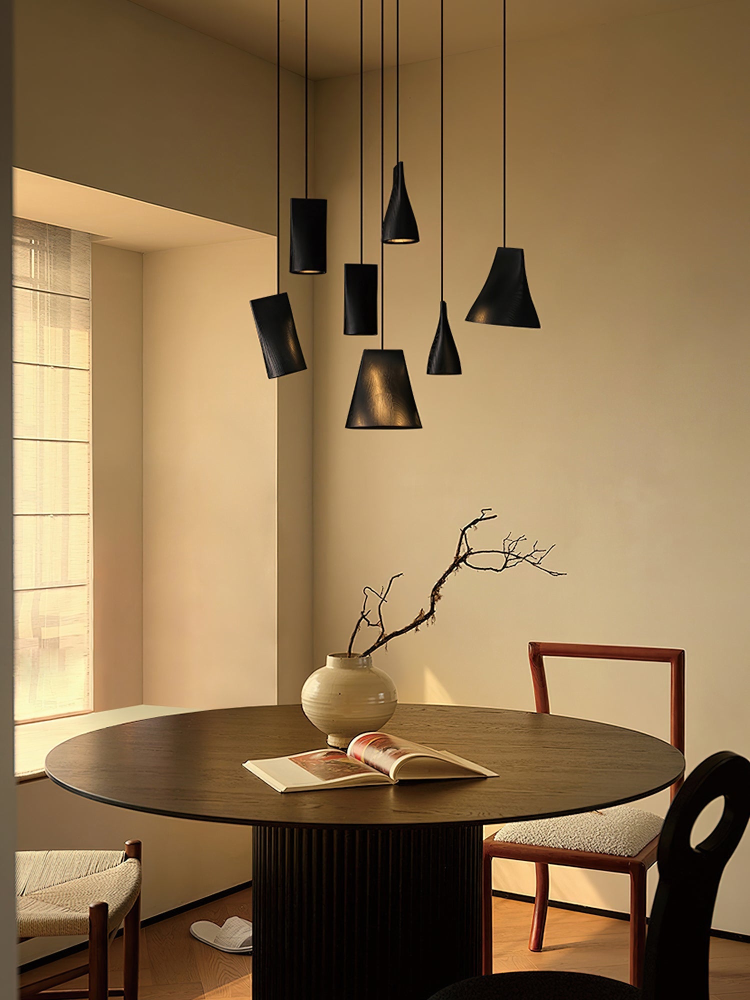 Ivarara Asymmetrical Wood Pendant Light - Blowlighting