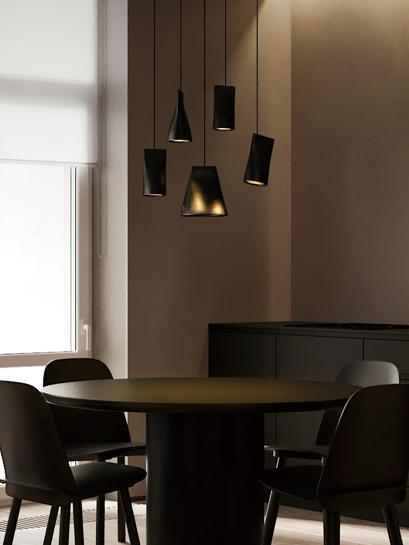 Ivarara Asymmetrical Wood Pendant Light - Blowlighting