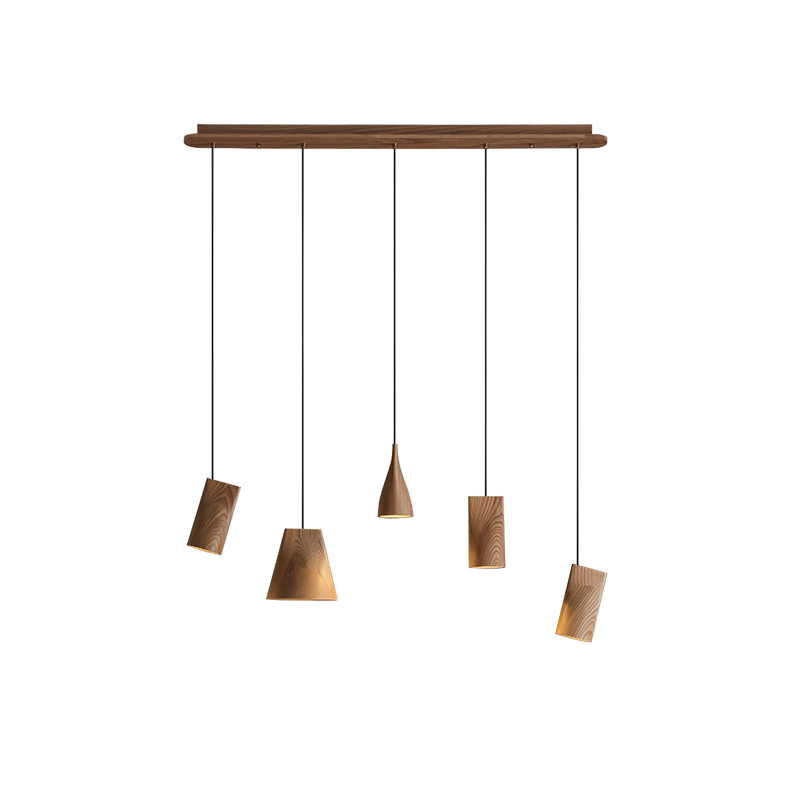 Ivarara Asymmetrical Wood Pendant Light - Blowlighting