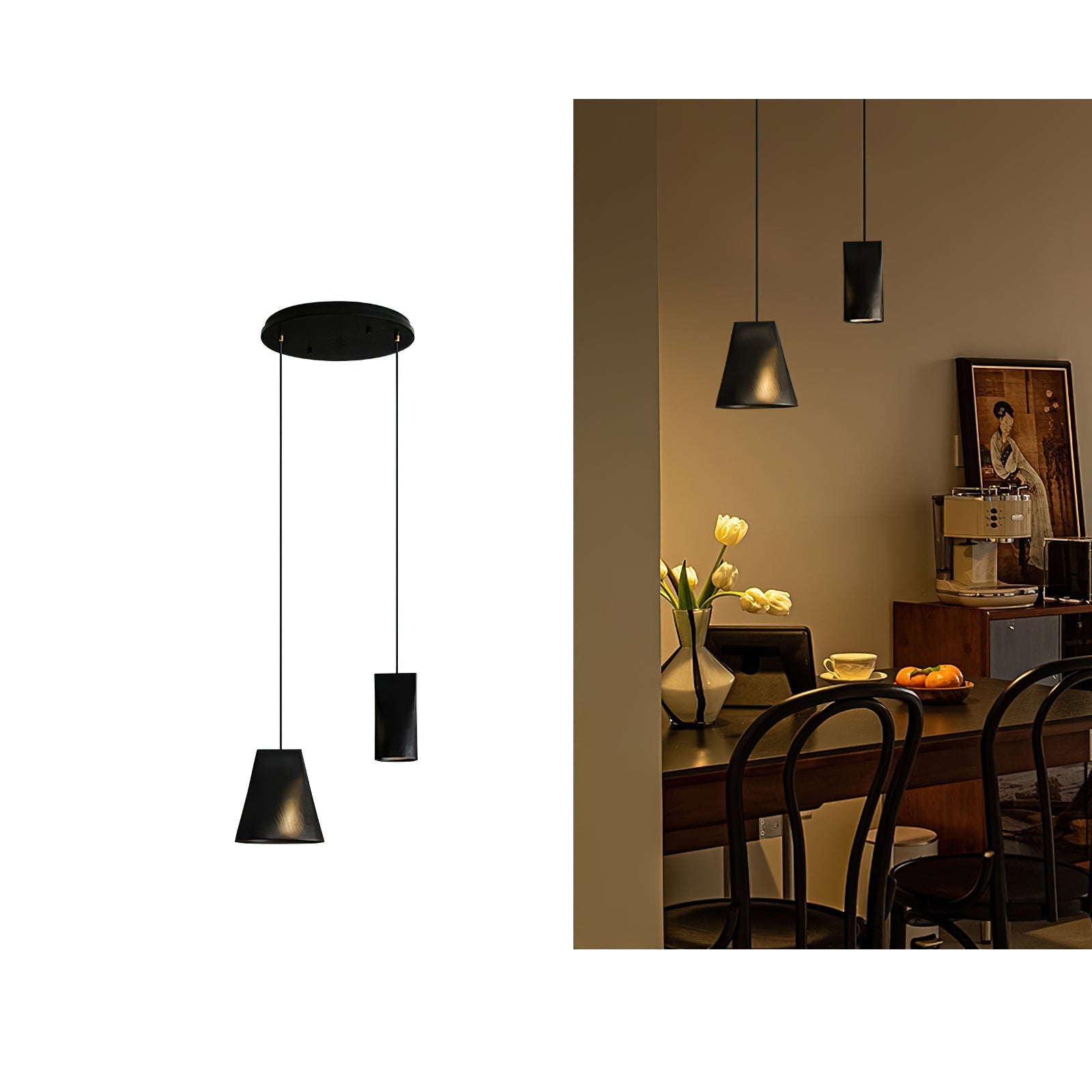Ivarara Asymmetrical Wood Pendant Light - Blowlighting