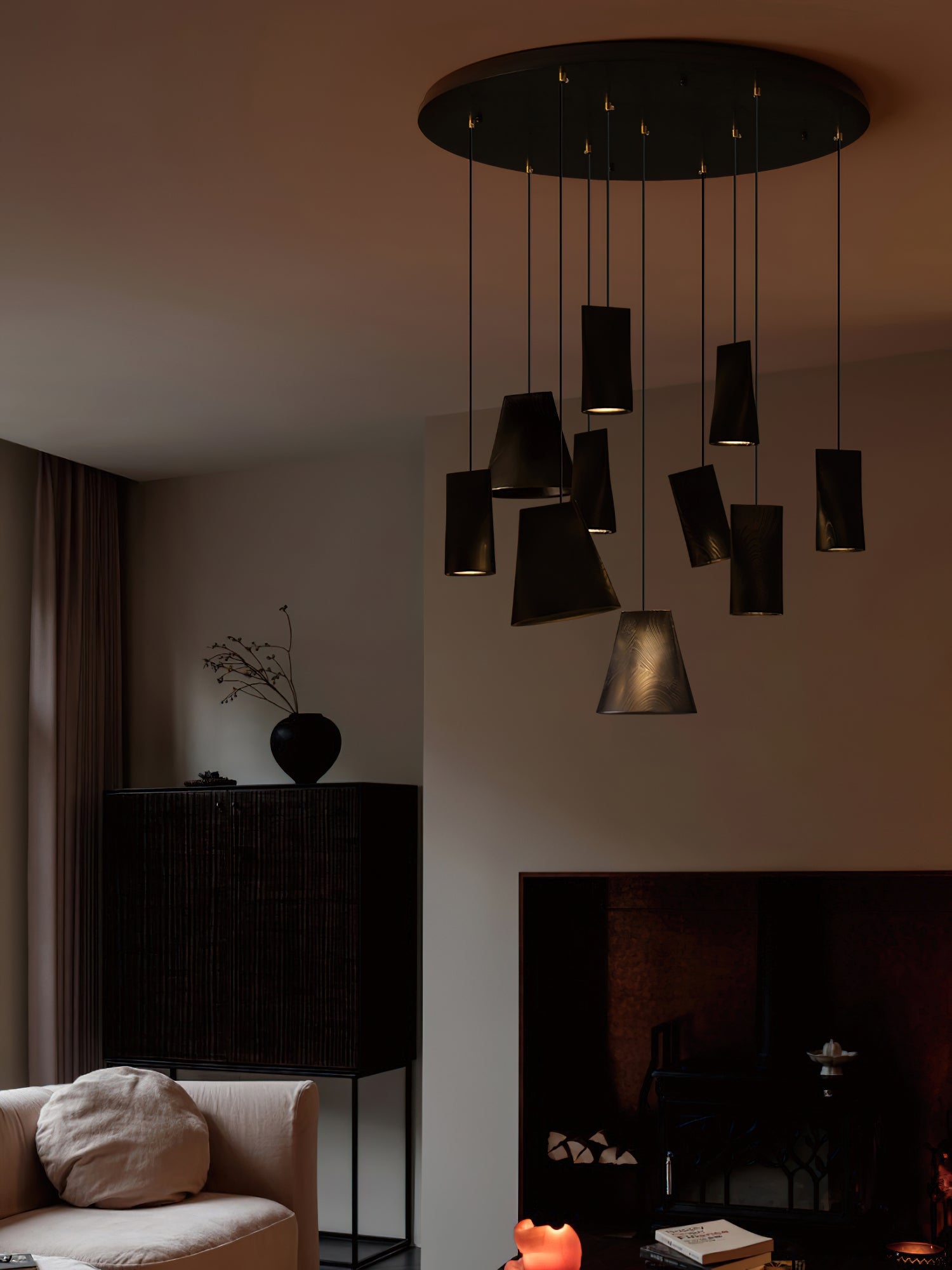 Ivarara Asymmetrical Wood Pendant Light - Blowlighting