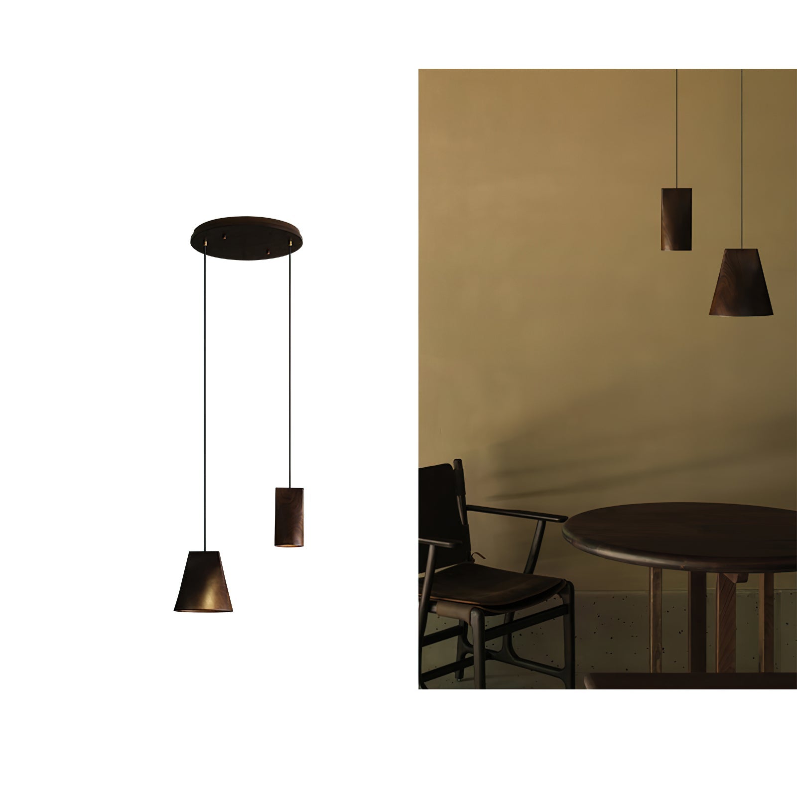 Ivarara Asymmetrical Wood Pendant Light - Blowlighting