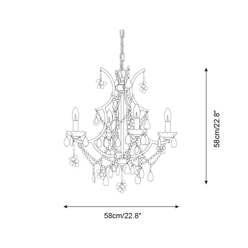 Carousel Elegant Crystal Colorful Chandelier