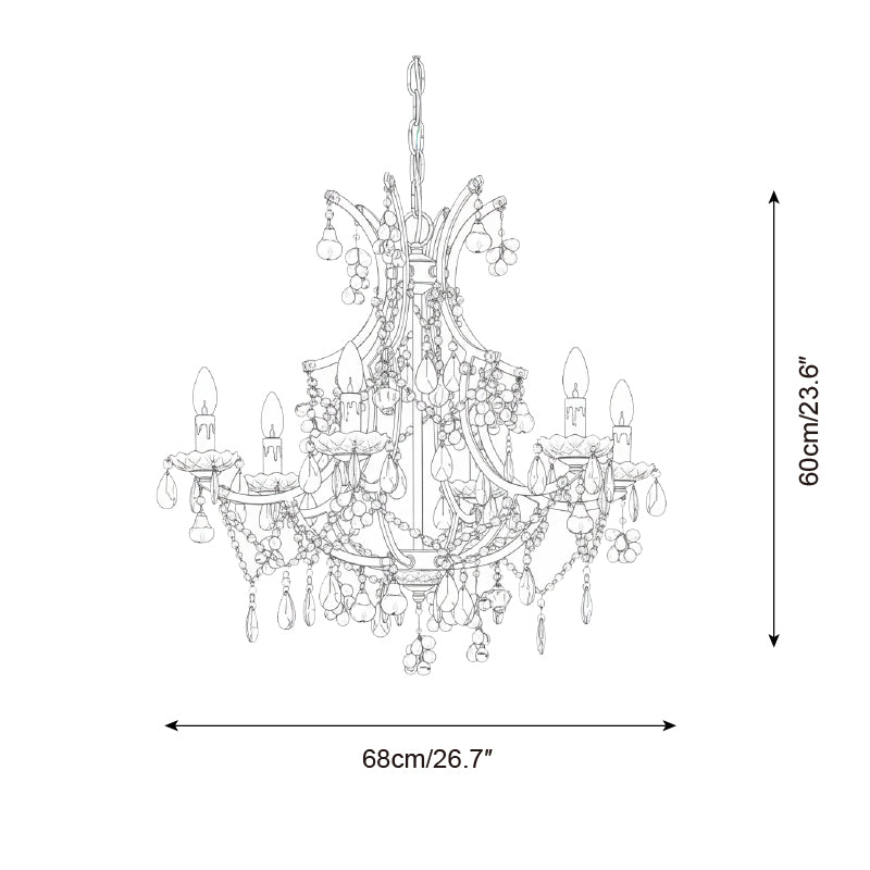 Carousel Elegant Crystal Colorful Chandelier