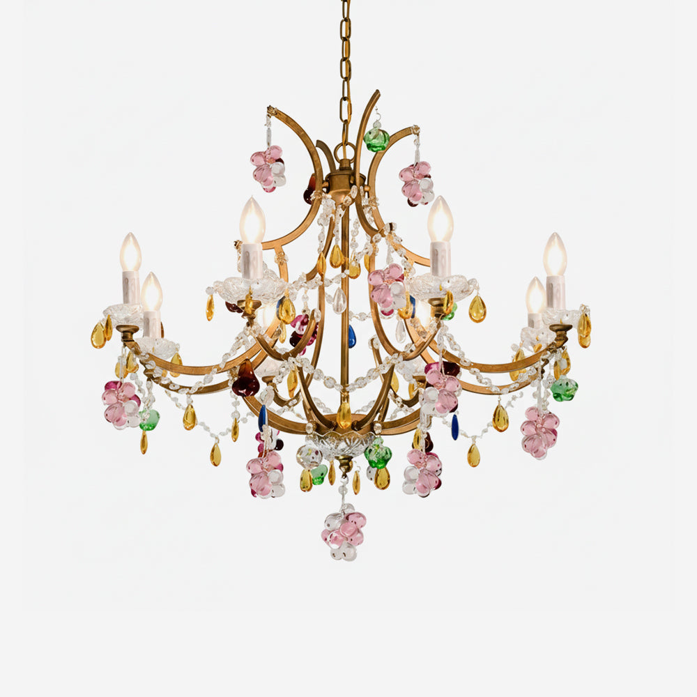 Carousel Elegant Crystal Colorful Chandelier