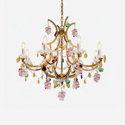 Carousel Elegant Crystal Colorful Chandelier