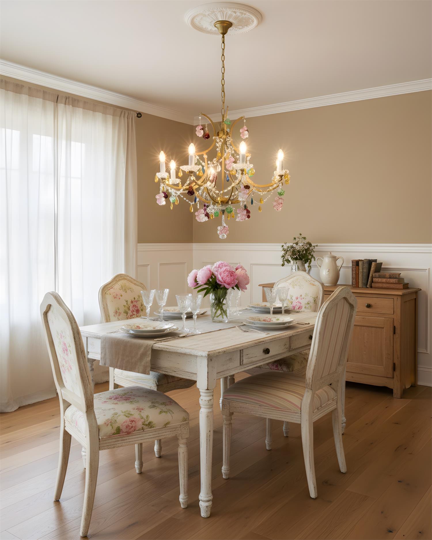 Carousel Elegant Crystal Colorful Chandelier