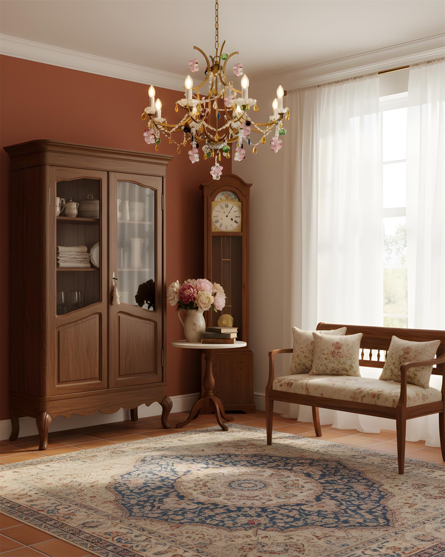 Carousel Elegant Crystal Colorful Chandelier