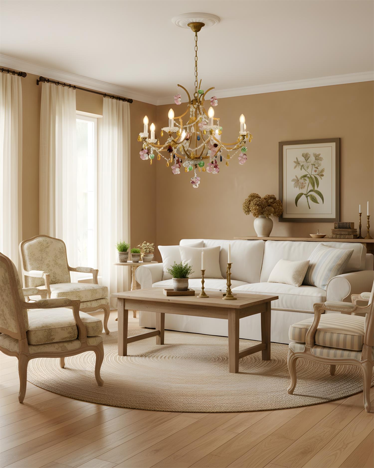 Carousel Elegant Crystal Colorful Chandelier