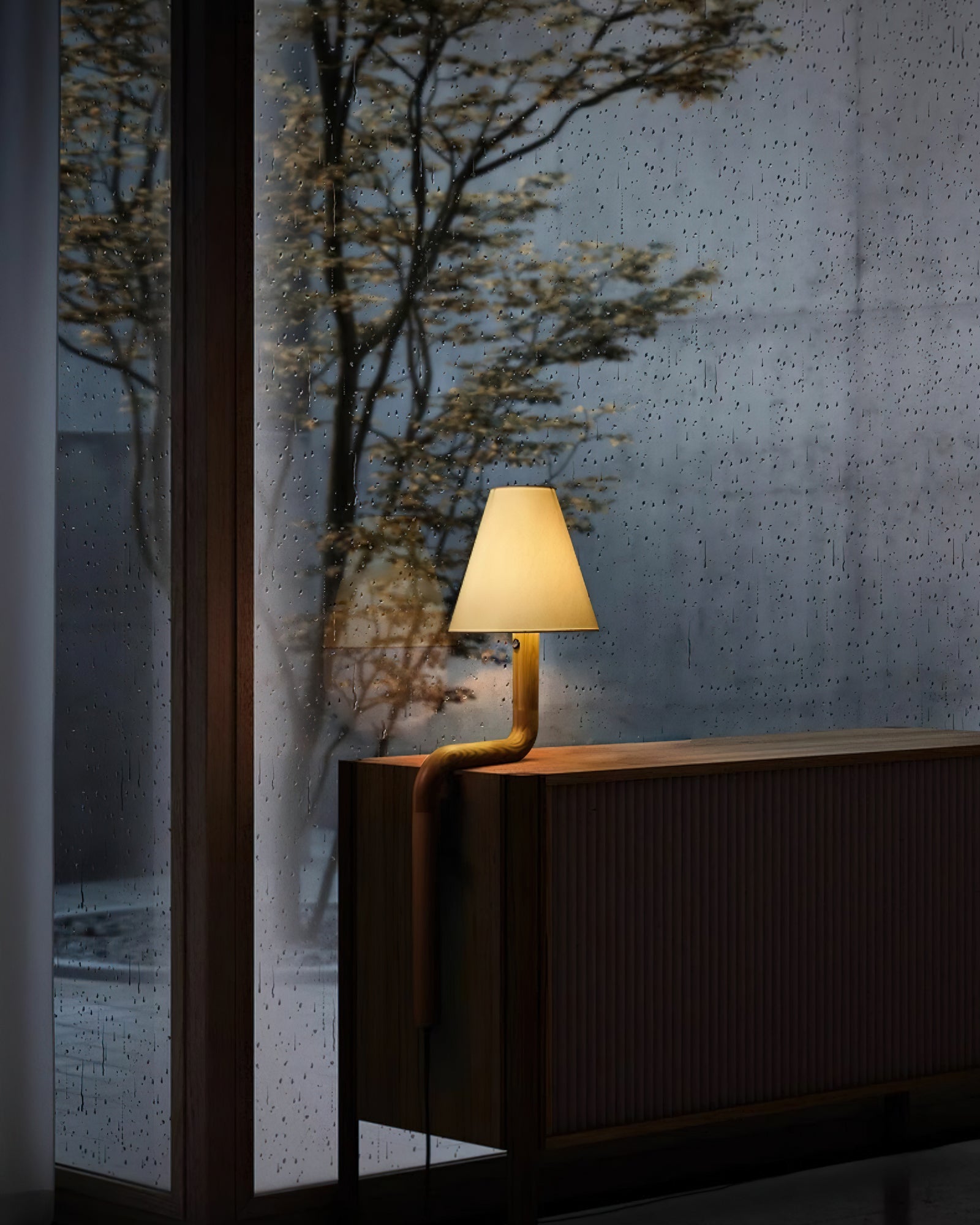 Bend Wood Table Lamp - Blowlighting