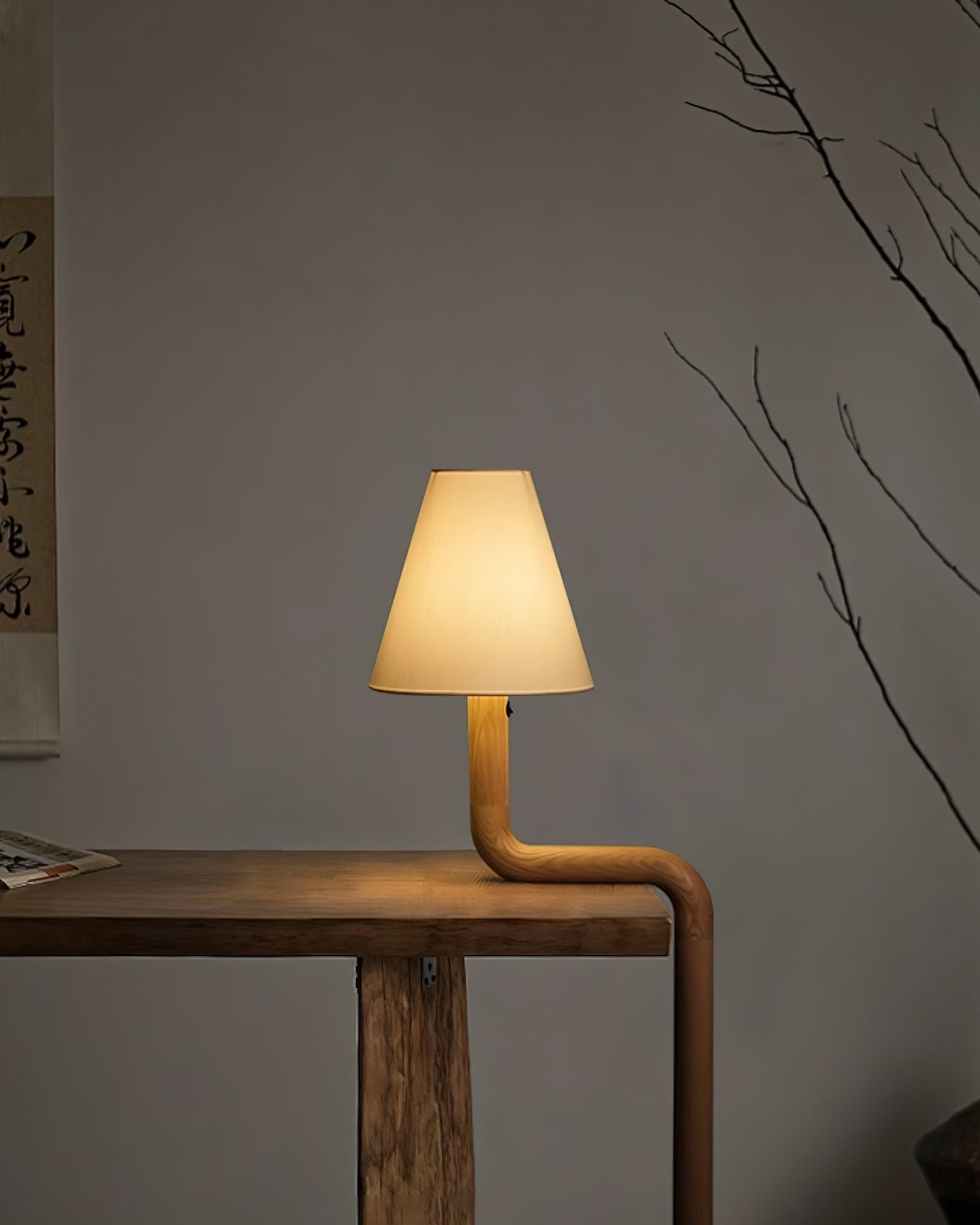 Bend Wood Table Lamp - Blowlighting