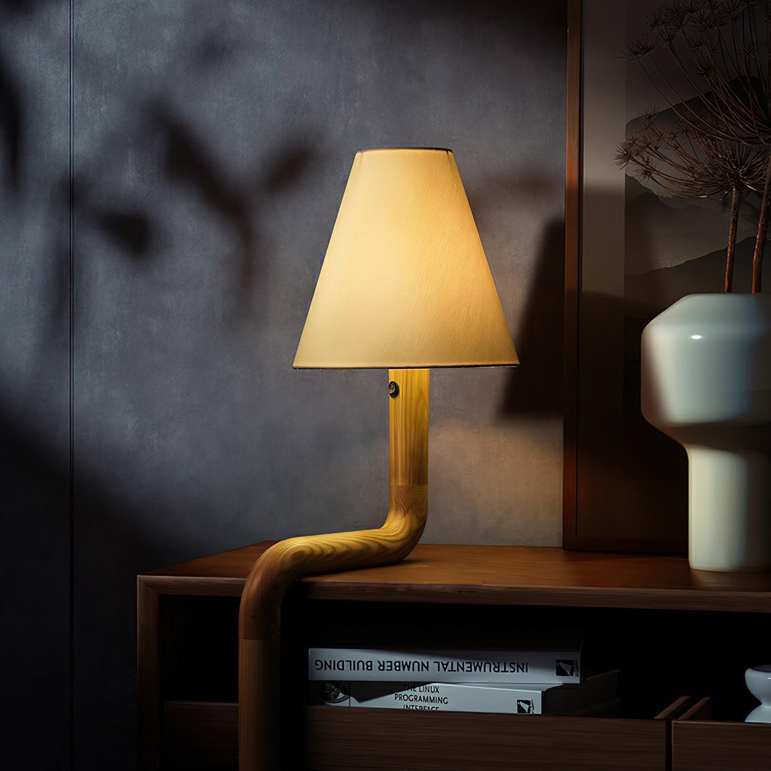 Bend Wood Table Lamp - Blowlighting