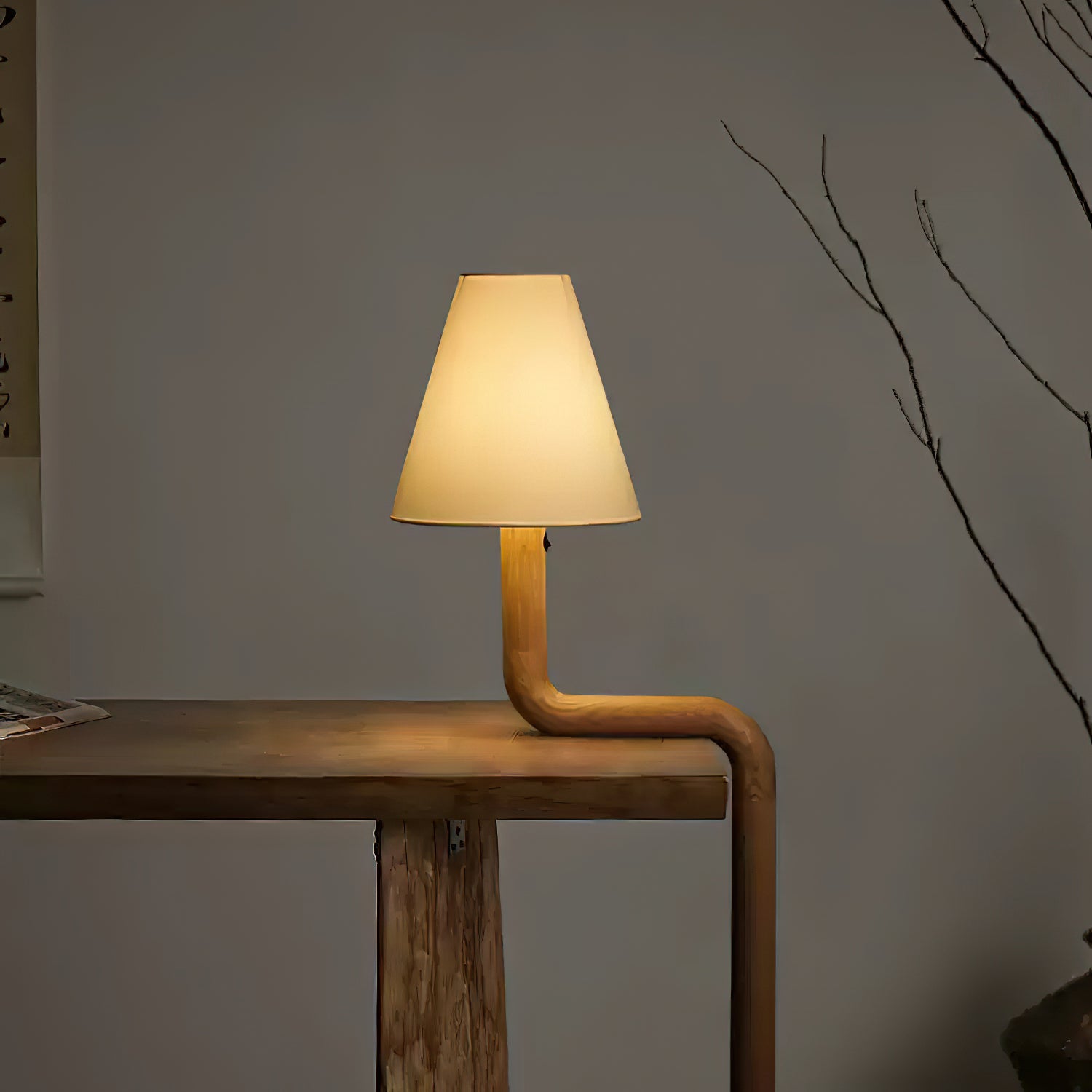Bend Wood Table Lamp - Blowlighting