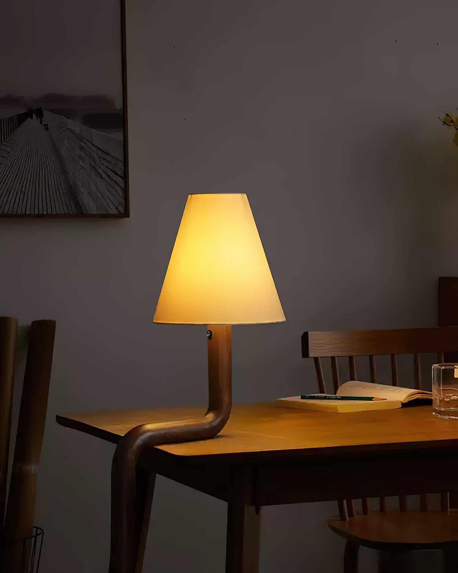 Bend Wood Table Lamp - Blowlighting