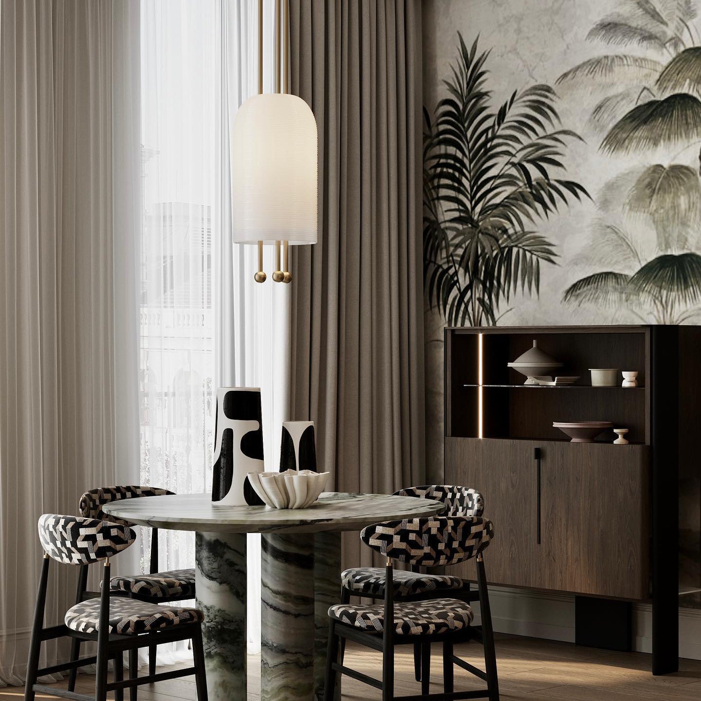 Voloraris Traditional Elegance Metal Glass Pendant Light - Blowlighting