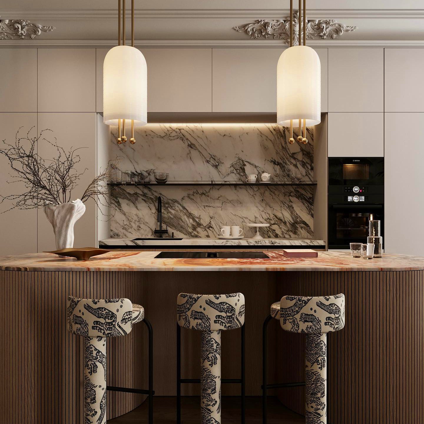 Voloraris Traditional Elegance Metal Glass Pendant Light - Blowlighting