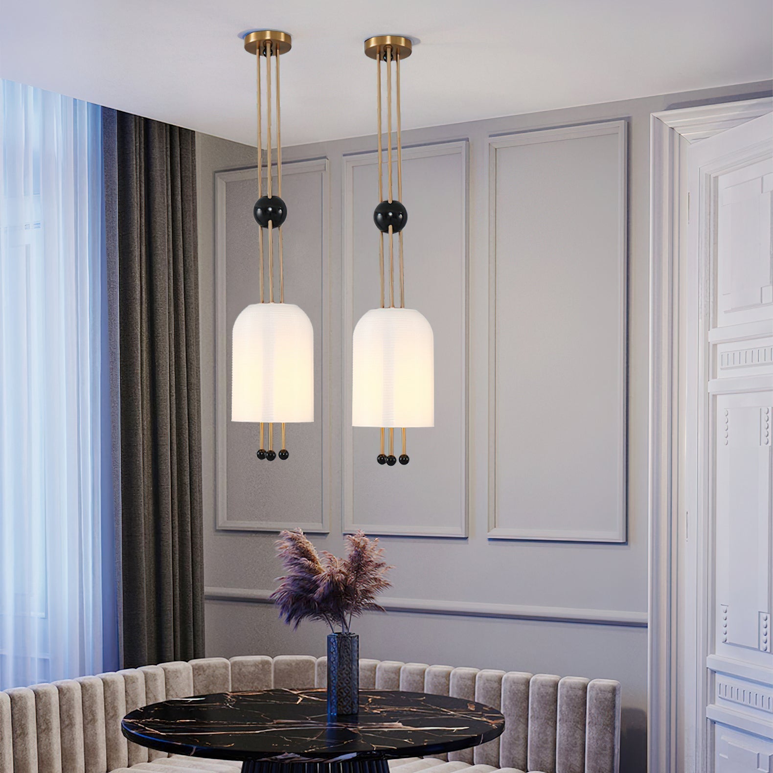 Voloraris Traditional Elegance Metal Glass Pendant Light - Blowlighting