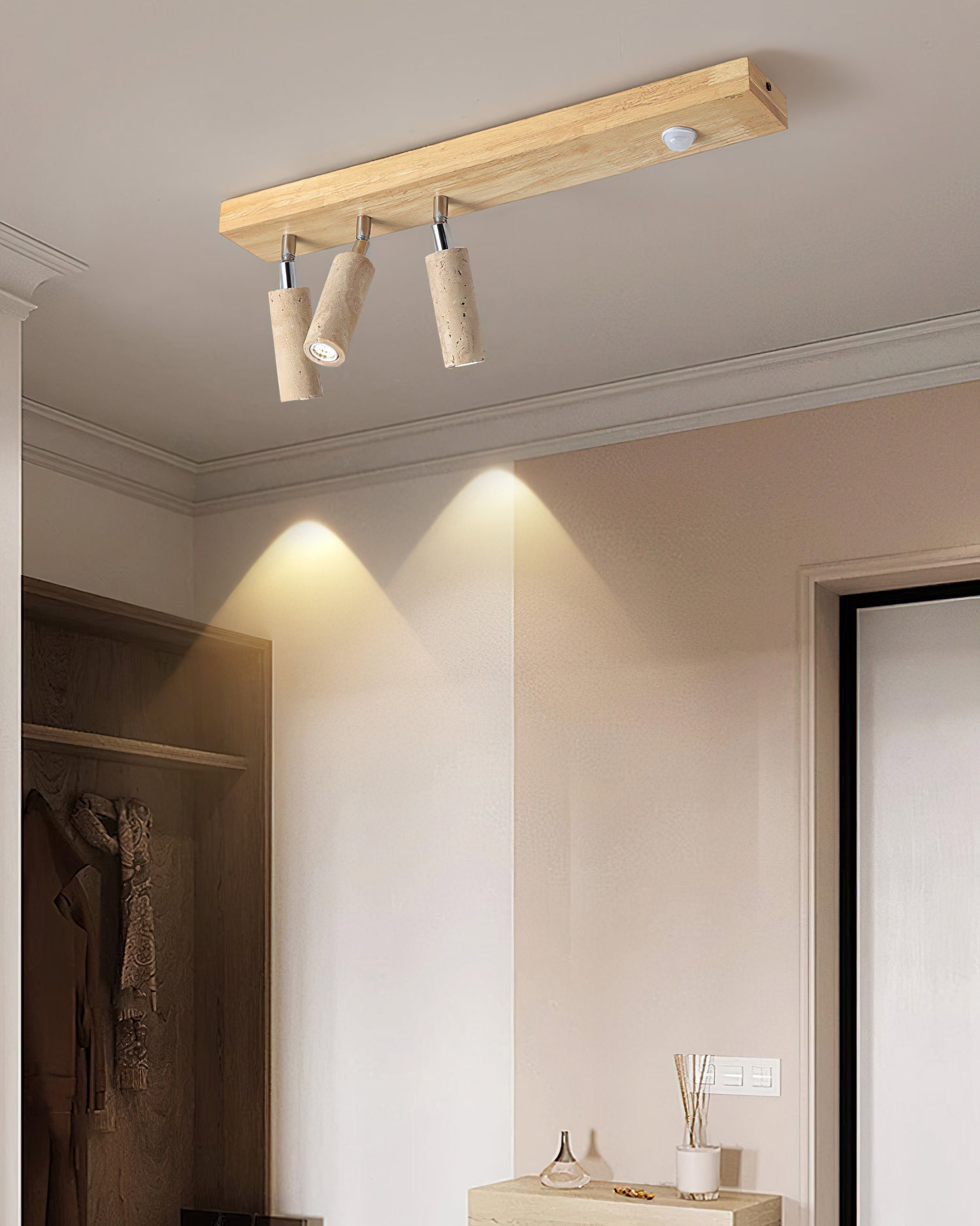 Berge Minimalist Wood Ceiling Light
