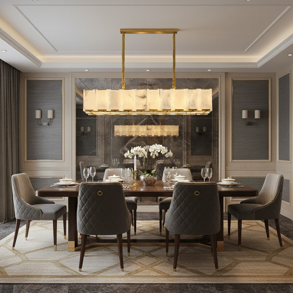 Bernardi Modern Alabaster Chandelier