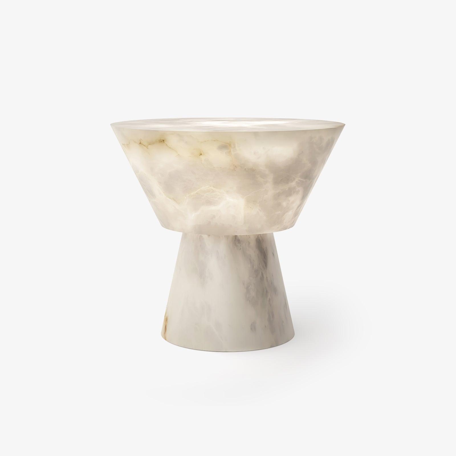 Elynara Pedestal Alabaster Table Lamp - Blowlighting