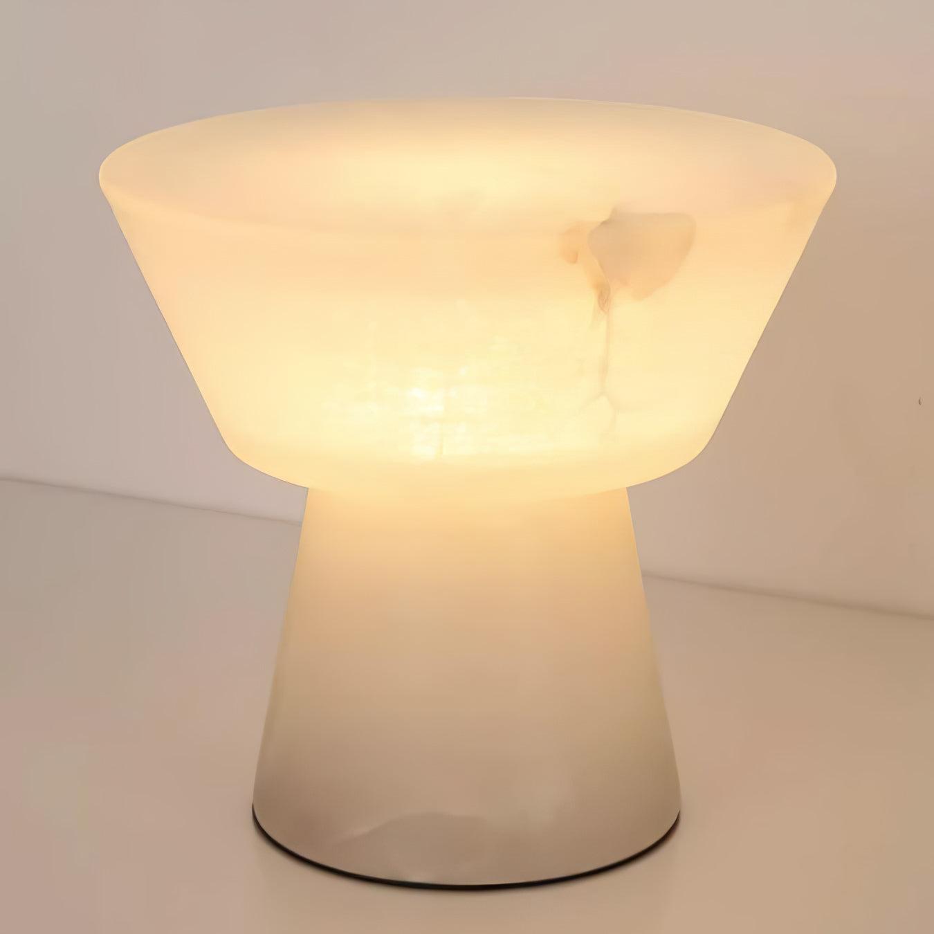 Elynara Pedestal Alabaster Table Lamp - Blowlighting