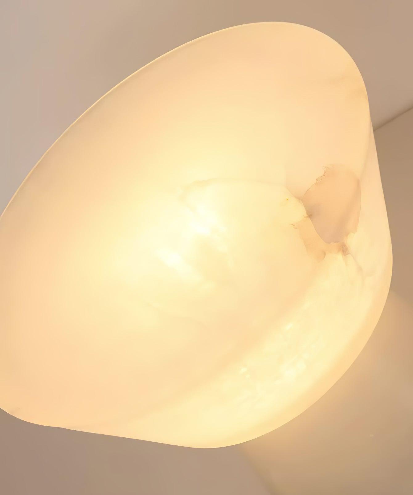 Elynara Pedestal Alabaster Table Lamp - Blowlighting