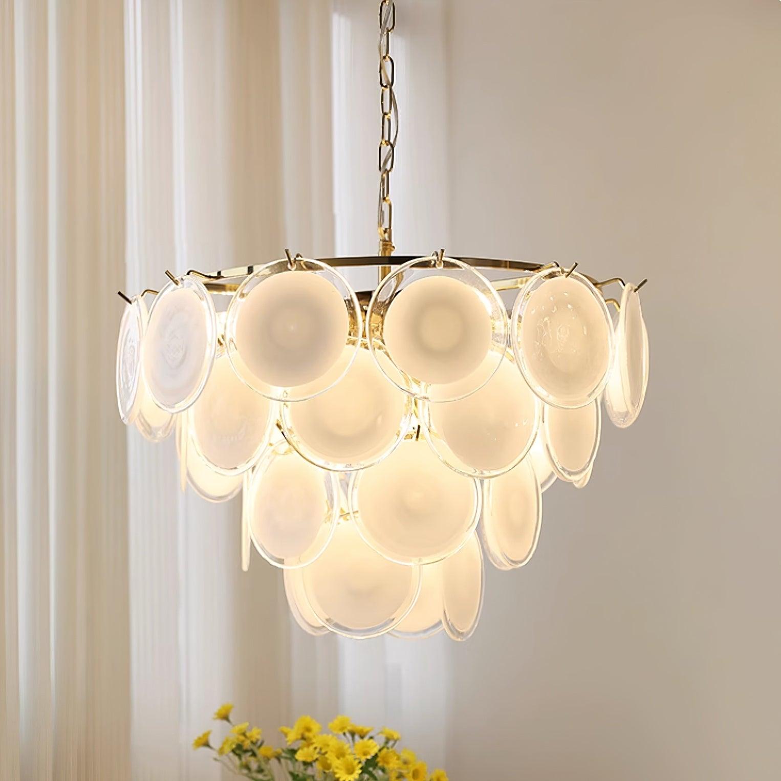 Noelia Glass Chandelier Light - Blowlighting