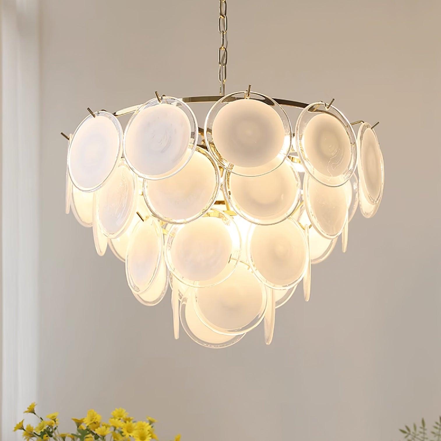 Noelia Glass Chandelier Light - Blowlighting