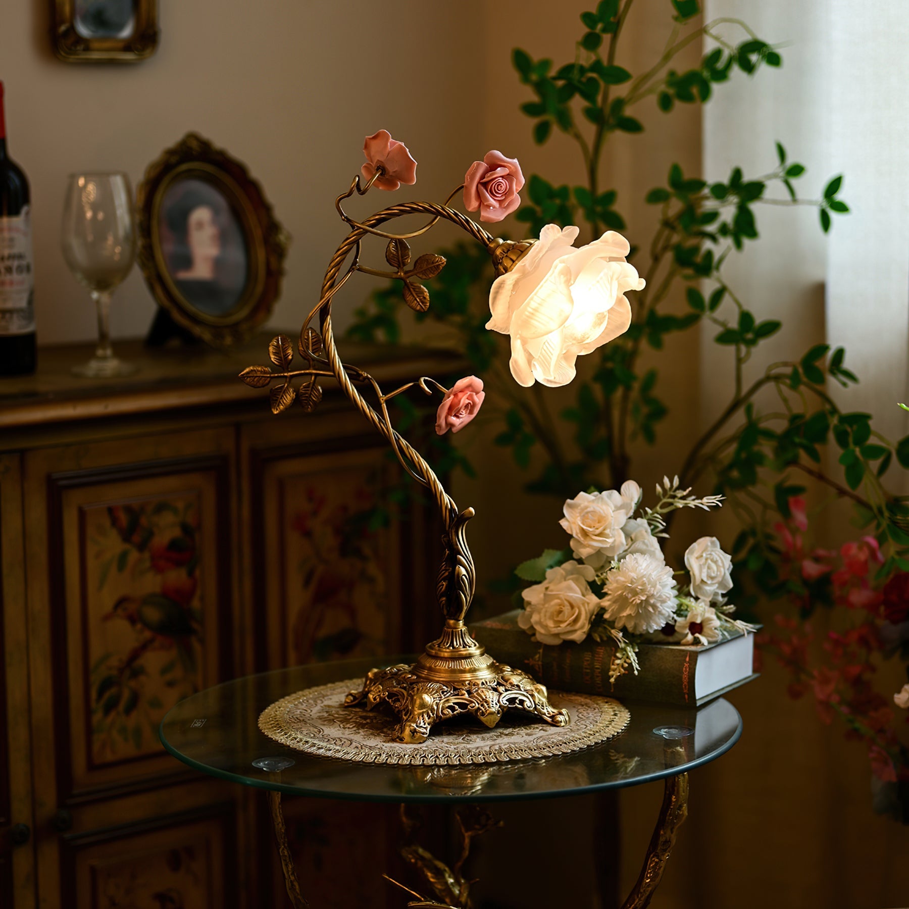 Beulah Floral Ceramics Table Light