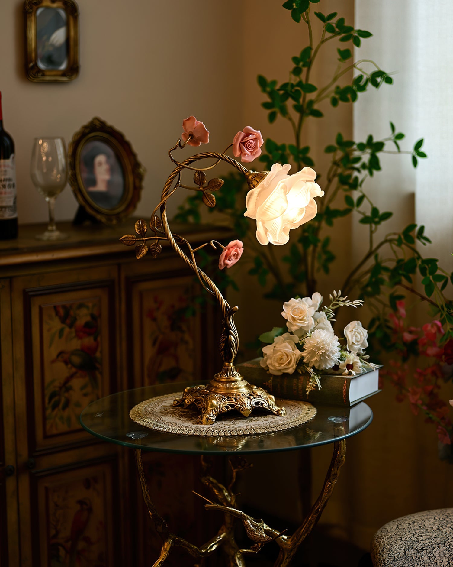 Beulah Floral Ceramics Table Light