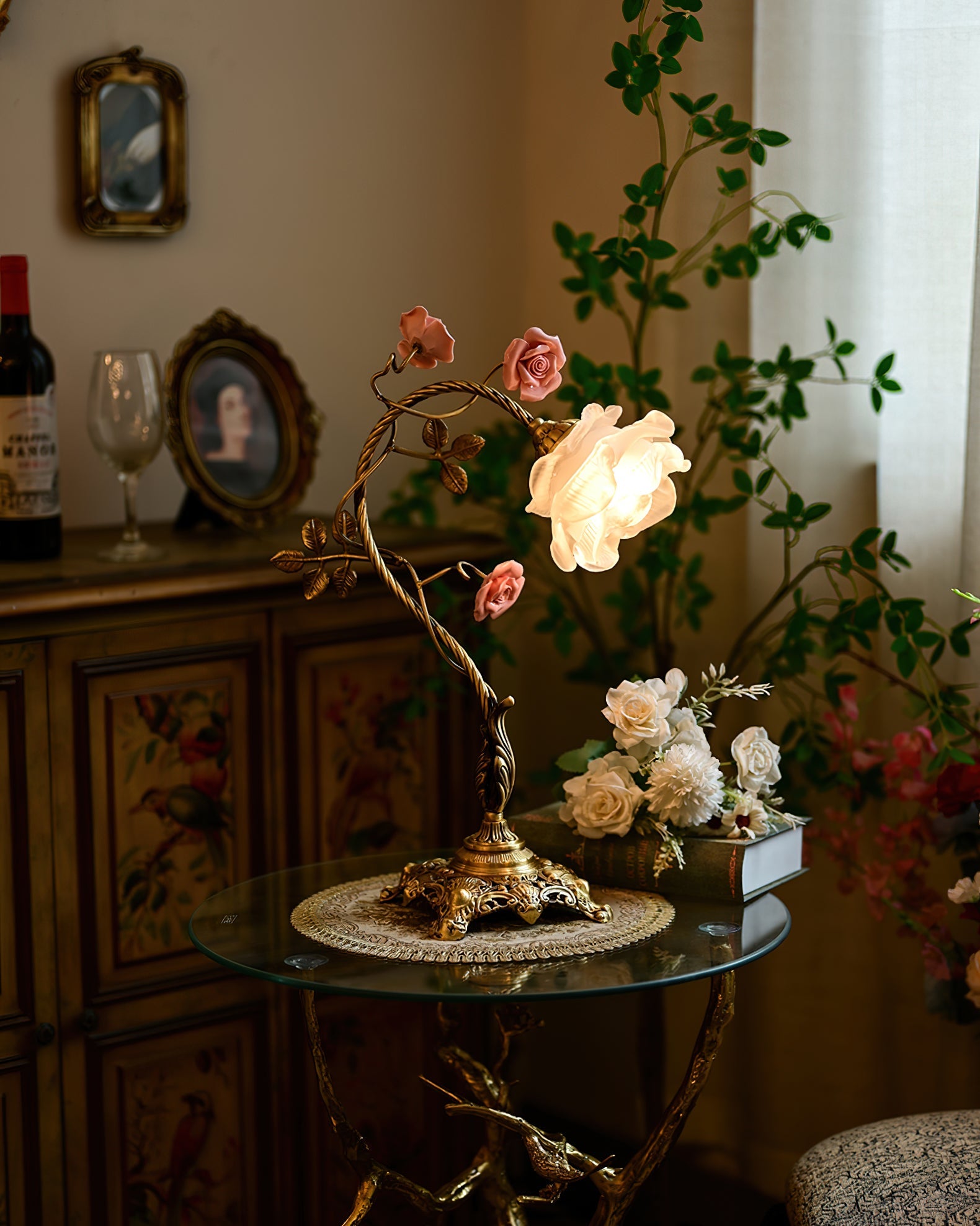 Beulah Floral Ceramics Table Light