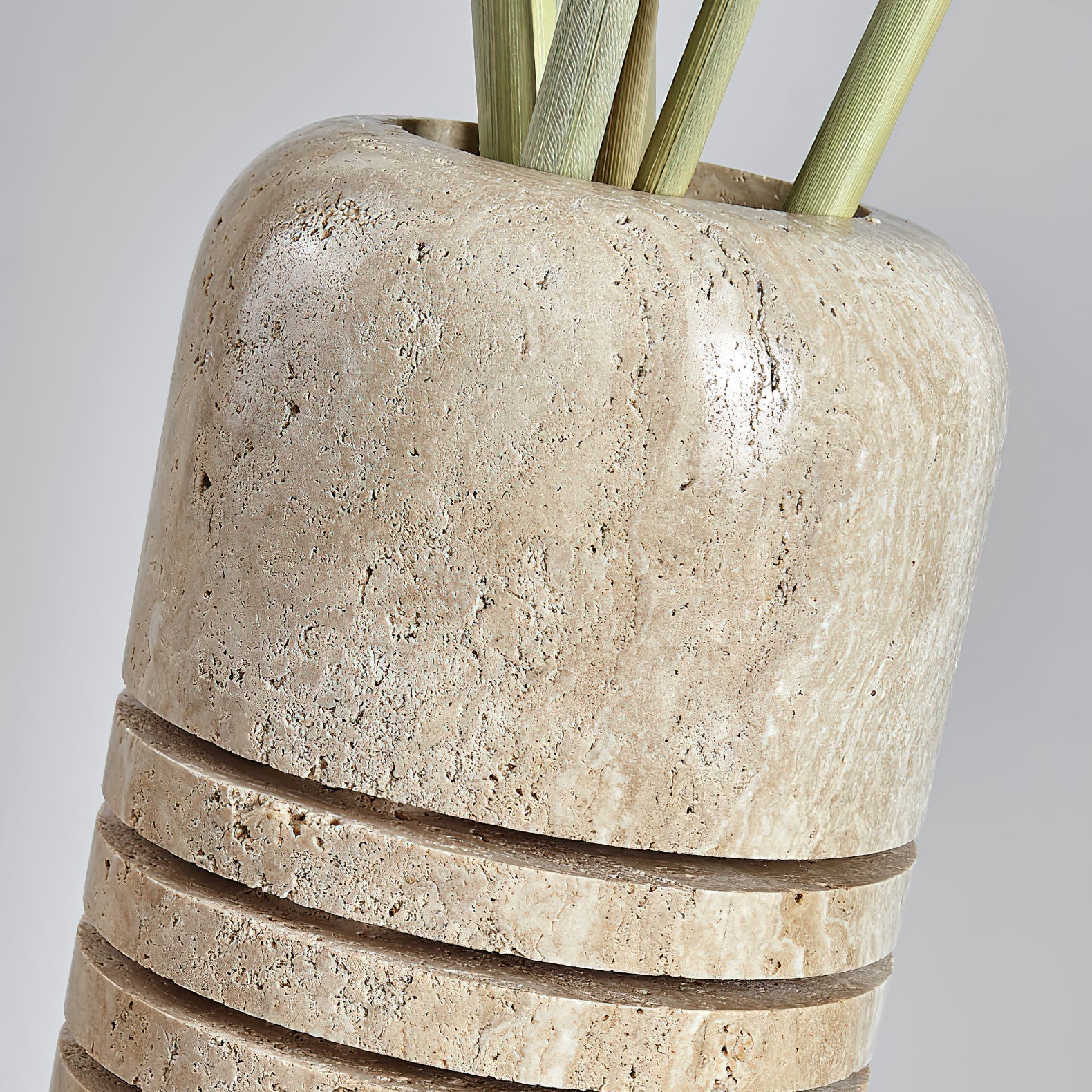 Aursolila Cylindrical Travertine Table Lamp - Blowlighting