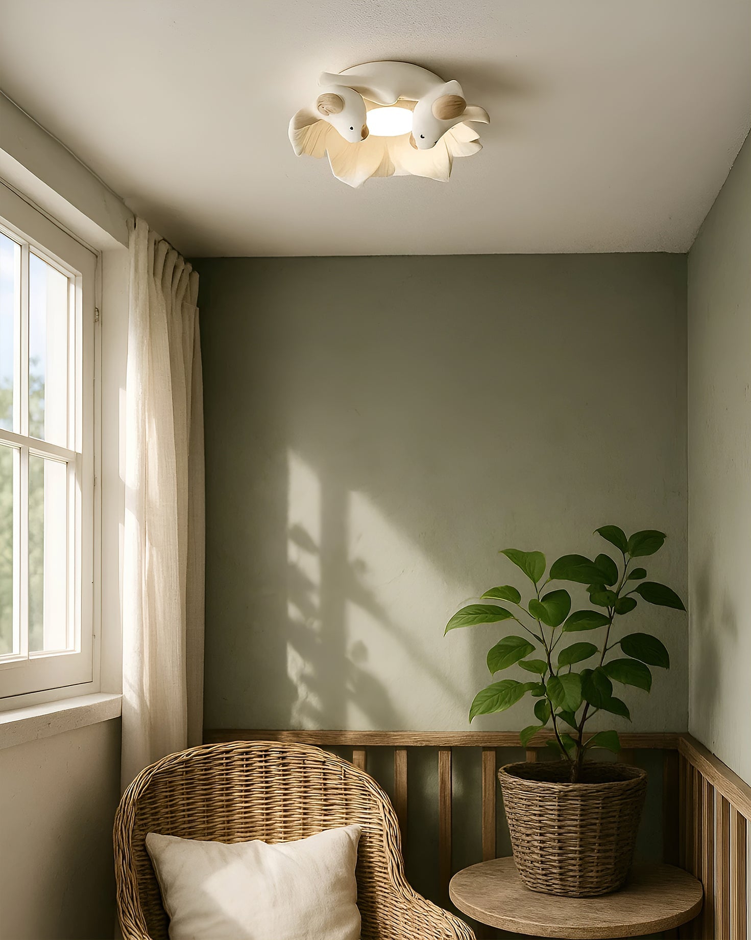 Bilal Bird Modern Ceramics Ceiling Light