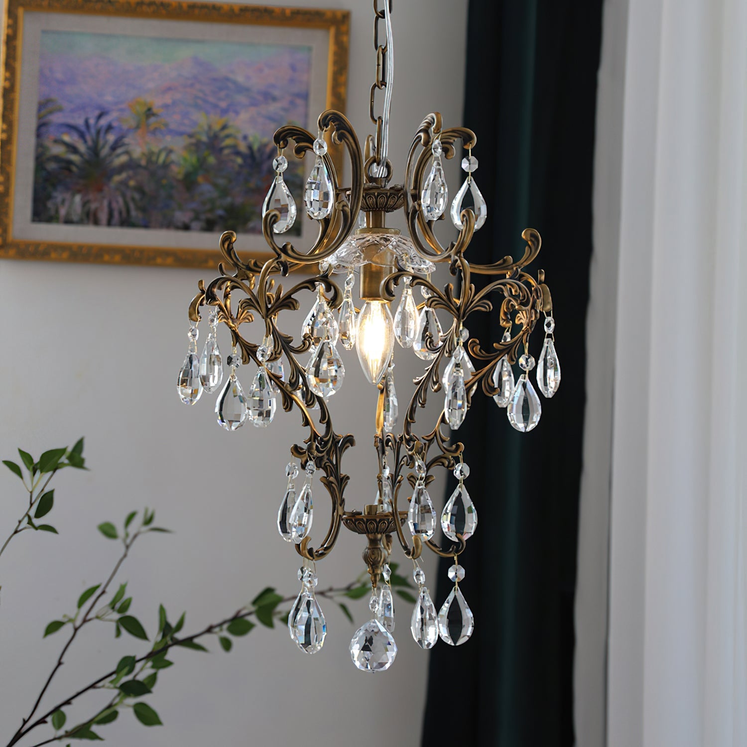 Birdcage Vintage Crystal Pendant Light