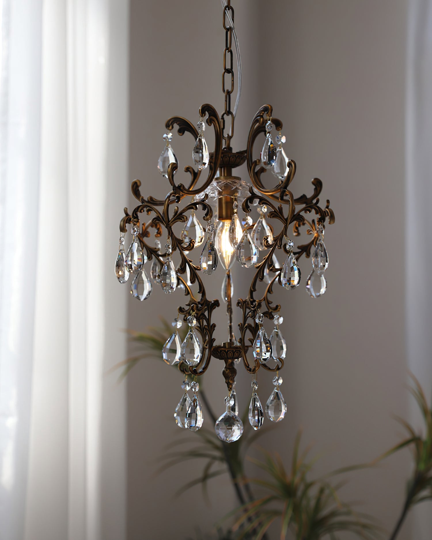 Birdcage Vintage Crystal Pendant Light